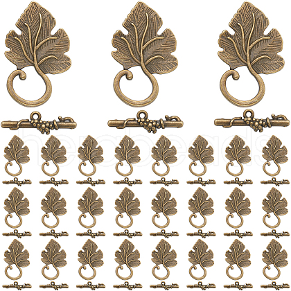 SOFPLATE 30Pcs  Alloy Toggle Clasps FIND-SP0001-56AB-1