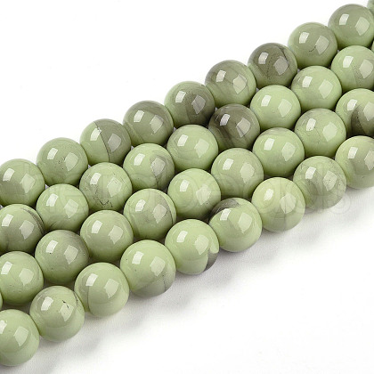 Baking Painted Glass Beads Strands DGLA-N013-10mm-05-1