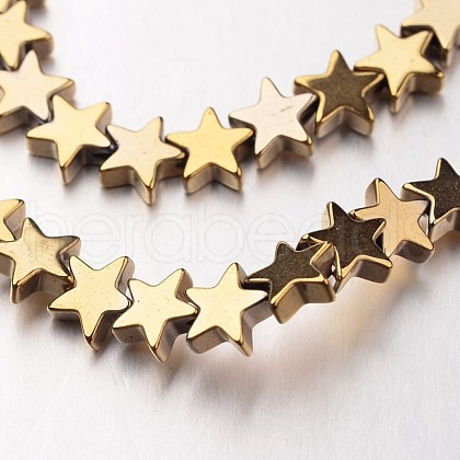 Electroplate Non-magnetic Synthetic Hematite Bead Strands X-G-F300-24B-03-1