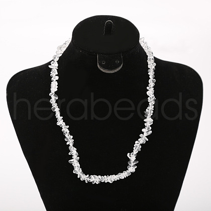 Natural Quartz Crystal Chip Beaded Necklaces for Women FS-WG9F5E2-07-1
