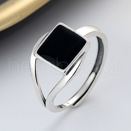 925 Sterling Silver Enamel Adjustable Finger Rings FS-WGAA091-02-1