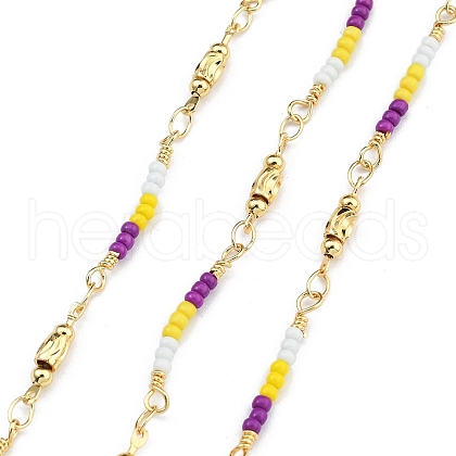 Brass Ball Chains KK-D368-02G-B-1