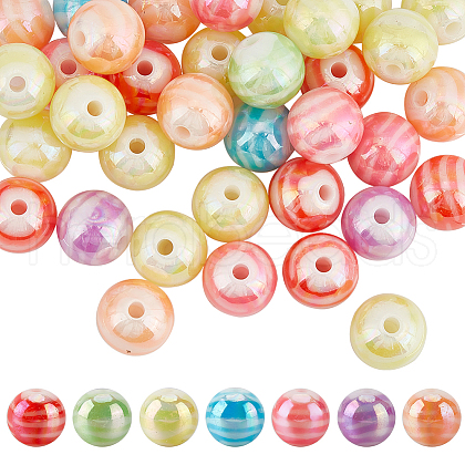 SUNNYCLUE 60Pcs AB Color Plated Acrylic Beads SACR-SC0001-40-1