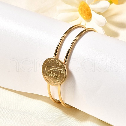 Mother's Day 304 Stainless Steel Bangles BJEW-R014-03G-1