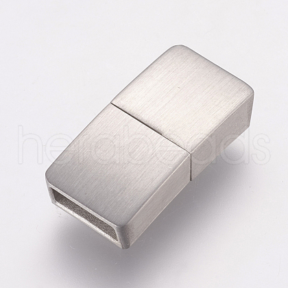 Tarnish Resistant 304 Stainless Steel Magnetic Clasps with Glue-in Ends STAS-E144-062P-1