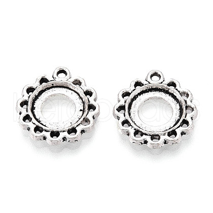 Tibetan Style Alloy Pendant Cabochon Settings PALLOY-N178-08AS-1