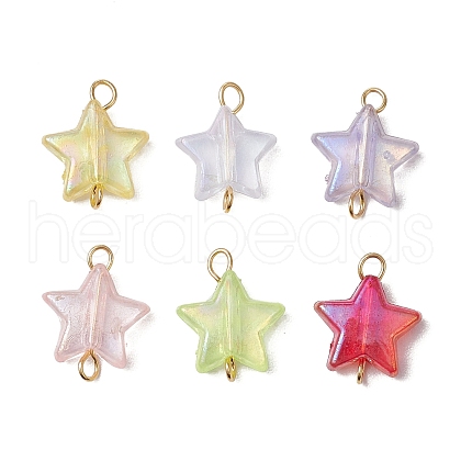 Transparent Acrylic Star Connector Charms PALLOY-JF03548-1