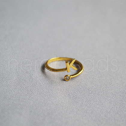 Brass Micro Pave Clear Cubic Zirconia Cuff Rings for Women WG54647-10-1