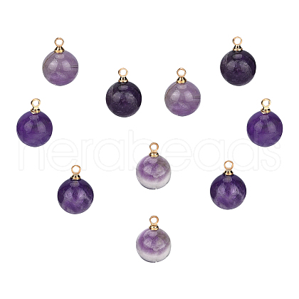 SUNNYCLUE Natural Amethyst Charms G-SC0001-49A-1