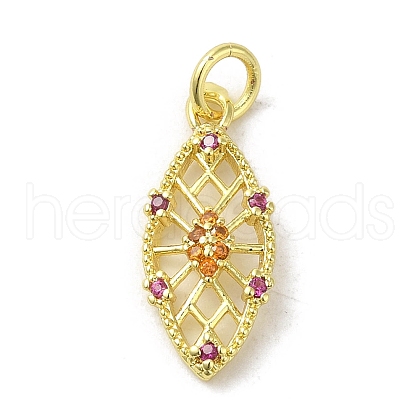 Brass Micro Pave Cubic Zirconia Pendants KK-M283-15A-02-1