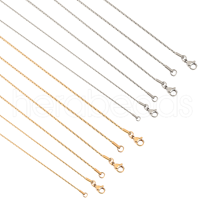Unicraftale 304 Stainless Steel Coreana Chain Necklace NJEW-UN0001-12-1