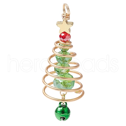 Brass & Glass Pendants PALLOY-JF02991-01-1