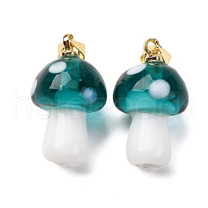 Handmade Lampwork Pendants LAMP-S069-08G-04-1