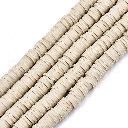 Handmade Polymer Clay Beads Strands CLAY-R089-6mm-115-1