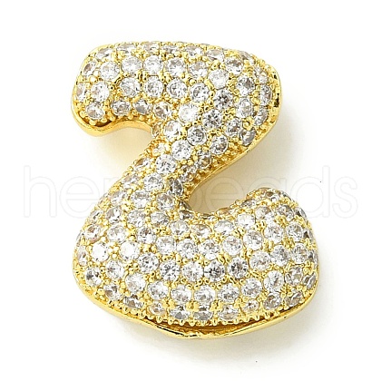 Rack Plating Brass Cubic Zirconia Pendants KK-S378-02G-Z-1