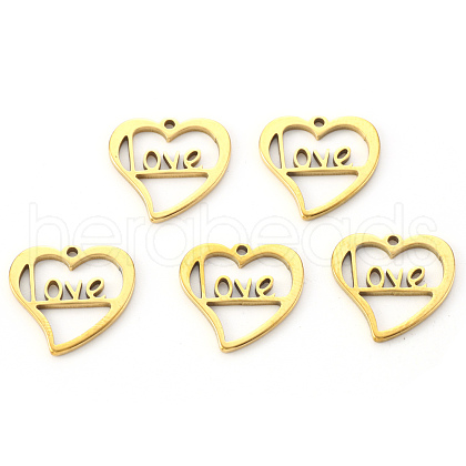 PVD Vacuum Plating 304 Stainless Steel Charms X-STAS-N092-84G-1