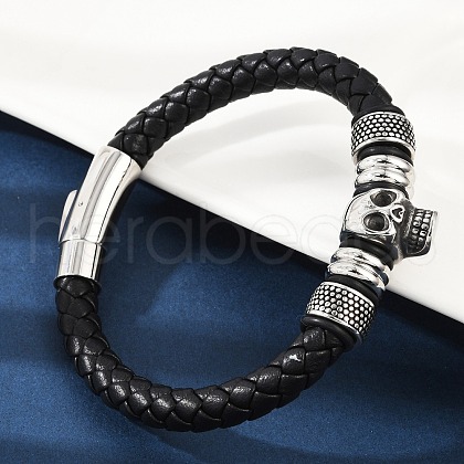 Braided Microfiber Leather Cord Bracelets BJEW-D304-08AS-1