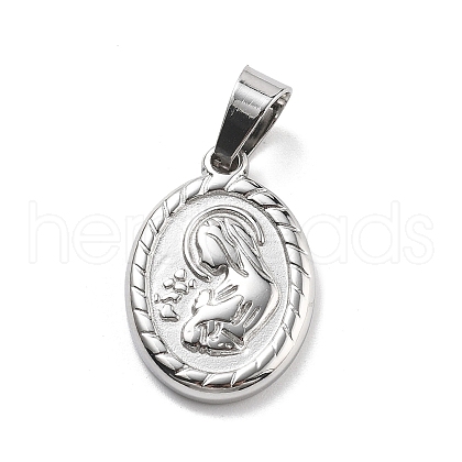 201 Stainless Steel Pendants STAS-O111-05P-1