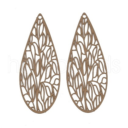 Spray Painted 430 Stainless Steel Pendants STAS-H236-01B-1