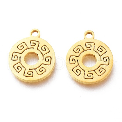 Ion Plating(IP) 201 Stainless Steel Charms STAS-A047-07G-1