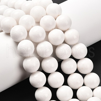Natural Mashan Jade Round Beads Strands G-D263-12mm-XS01-1