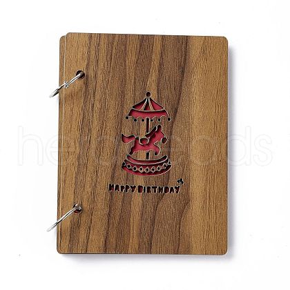 6 Inch Wooden Loose-leaf Scrapbooking Photo Album DIY-A036-01C-1