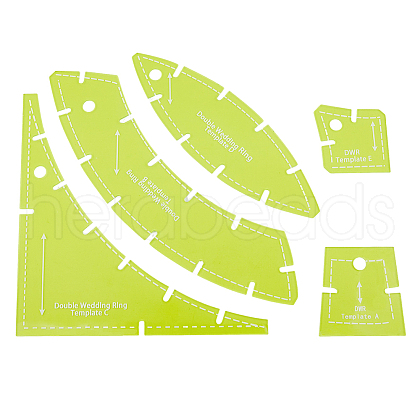 5 Pcs Acrylic Patchwork Template Kit TOOL-WH0155-125-1