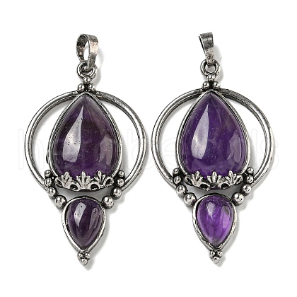 Natural Amethyst Pendants G-F766-04AS-04-1