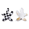 Printed Natural Freshwater Shell Pendants SHEL-T009-21-5
