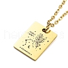 Birthday Flower 304 Stainless Steel Pendant Nacklaces For Women STAS-S124-03G-11-1