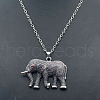 Alloy Rhinestone Pendant Necklaces QD9835-3-1