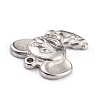 Non-Tarnish 304 Stainless Steel Pendants STAS-O145-38P-3