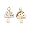 Brass Micro Pave Colorful Cubic Zirconia Pendants X-KK-C100-09G-5