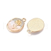 Rack Plating Alloy Enamel Pendants ENAM-N056-409A-2