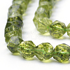 Synthetic Peridot Beads Strands G-S149-35-6mm-2