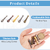 Gorgecraft 40Pcs 5 Colors Alloy Cord Ends FIND-GF0007-30-6