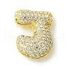 Rack Plating Brass Cubic Zirconia Pendants KK-S378-02G-J-1