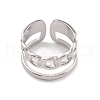 Non-Tarnish 304 Stainless Steel Cuff Rings RJEW-G285-83P-2