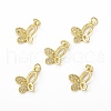 Brass Micro Pave Cubic Zirconia Pendants KK-E068-VB290-4