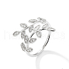 925 Sterling Silver Micro Pave Cubic Zirconia Open Rings for Women IW9494-1-6