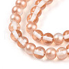 Baking Painted Transparent Glass Beads Strands DGLA-N011-6mm-04-3