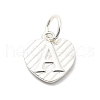 925 Sterling Silver Heart with Capital Letter Charms STER-S009-13A-S-1