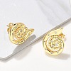 Brass Micro Pave Clear Cubic Zirconia Stud Earrings EJEW-P303-03G-2
