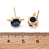 Bat Brass Glass Stud Earrings for Women EJEW-G428-15G-5