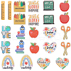 SUNNYCLUE 24Pcs 12 Styles Study Style Opaque Acrylic Sided Pendants MACR-SC0001-62-1