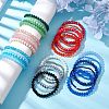 30Pcs 30 Styles Faceted Round Glass Beaded Stretch Bracelet Sets BJEW-JB10423-5