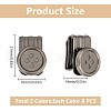 DICOSMETIC 12Pcs 2 Colors Alloy & Iron Buttons DIY-DC0002-67-2