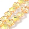 Electroplate Glass Beads Strands EGLA-B006-04A-HP01-1