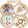 60 Pcs 15mm Silicone Beads Loose Silicone Beads Kit Leopard Print Silicone Beads for Keychain Making Bracelet Necklace JX309A-7