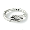 Snake Alloy Open Cuff Rings RJEW-K275-82AS-2